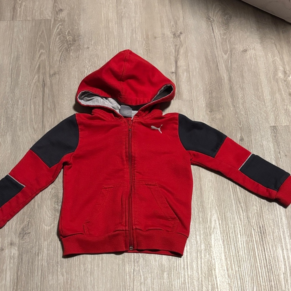 Puma Kids Red and Black Hoodie
